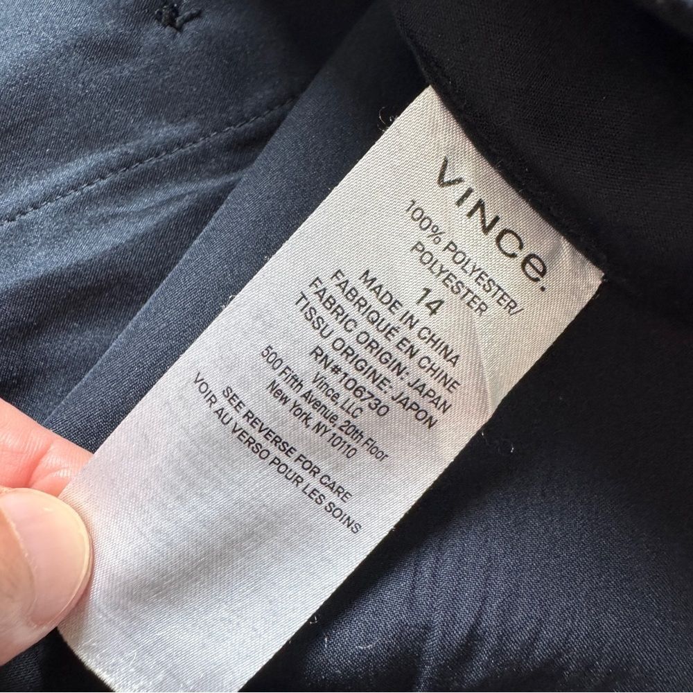 Vince Tapered Trouser Black Pants Size 14 - Picture 8 of 9